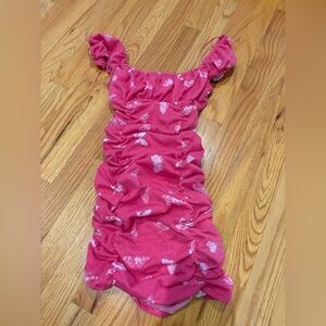 Urban Outfitters Pink Ruched Dress